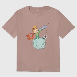 Женская футболка хлопок Oversize Обратная сторона луны