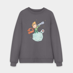 Мужской свитшот oversize без начеса хлопок Обратная сторона луны