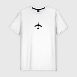 Мужская футболка хлопок Slim Самолет в отпуск