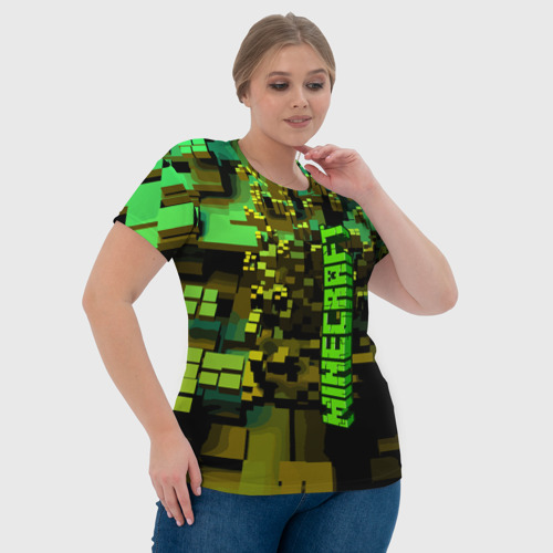 Женская футболка 3D с принтом Minecraft, pattern 2022, фото #4