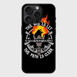 Чехол силиконовый для Apple iPhone 15 Pro матовый Darkest Dungeon - the way is lit