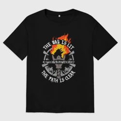 Женская футболка хлопок Oversize Darkest Dungeon the way is lit