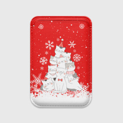 Картхолдер Magsafe магнитный Котоёлка на новый год