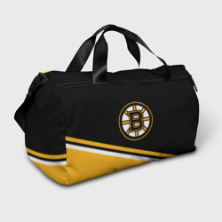 Сумка спортивная 3D Бостон Брюинз, Boston Bruins Диагональные полосы