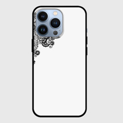 Чехол для iPhone 13 Pro Черно Белые КруЖева