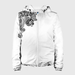 Женская куртка 3D Черно Белые КруЖева