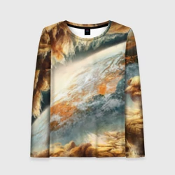 Женский лонгслив 3D Песчаный Космос