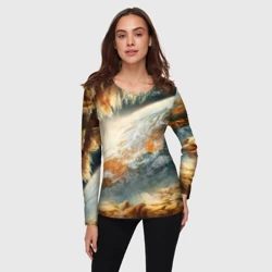 Женский лонгслив 3D Песчаный Космос - фото 2