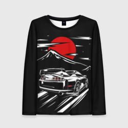 Женский лонгслив 3D Toyota Supra Под Луной