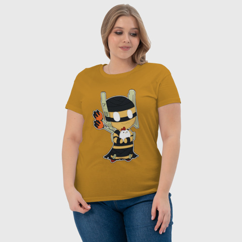 Женская футболка хлопок Shadow Shaman Chibi, цвет горчичный - фото 6
