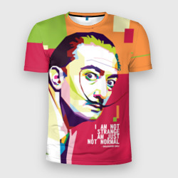 Мужская футболка 3D Slim I am just not normal - Salvador Dali