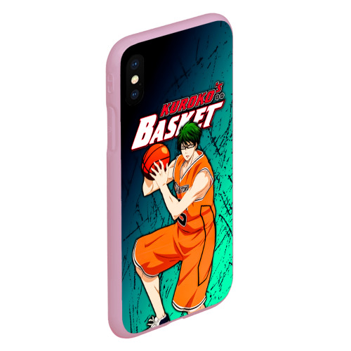 Чехол для iPhone XS Max матовый Kuroko no Basuke, Midorima Shintaro Шинтаро Мидорима, цвет розовый - фото 3