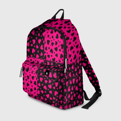 Рюкзак 3D Черно-Розовые сердца