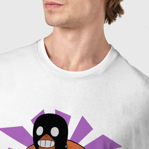 Мужская футболка хлопок Эль Бабл Квас, цвет белый - фото 6