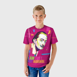 Детская футболка 3D Salvador Dali I am just not normal - фото 2