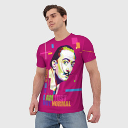 Мужская футболка 3D Salvador Dali I am just not normal - фото 2