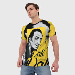 Мужская футболка 3D Сальвадор Дали - портрет - фото 2
