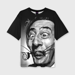 Женская футболка oversize 3D Salvador Dali - grimace