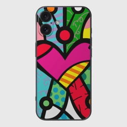 Чехол для iPhone 16 силиконовый с защитой камеры Ромеро Бритто Арт