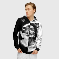 Мужская толстовка 3D на молнии Salvador Dali - Сальвадор Дали - фото 2