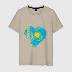 Сердечко Казахстана – Мужская футболка хлопок с принтом купить со скидкой в -20%