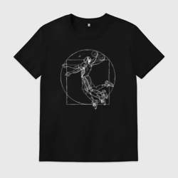 Мужская футболка хлопок Витрувианский баскетболист