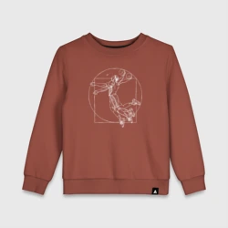 Детский свитшот хлопок Витрувианский баскетболист
