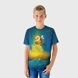 Детская футболка 3D Пчёла с сотами - фото 2
