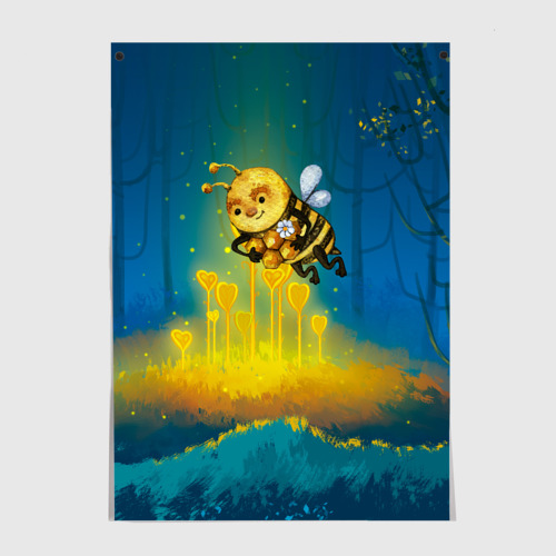 Постер Пчёла с сотами