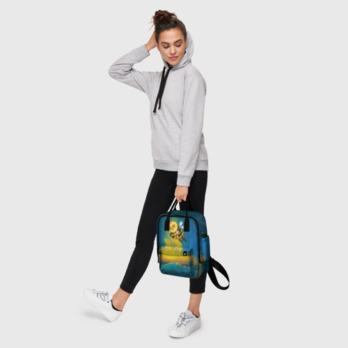 Женский рюкзак 3D с принтом Пчёла с сотами, фото #4