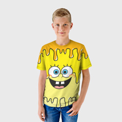 Детская футболка 3D Необычный Спанч Боб! - фото 2