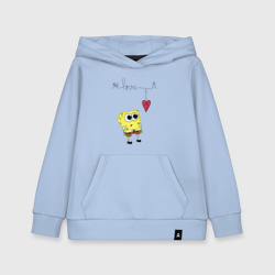 Детская толстовка хлопок Спанч Боб Сердечко
