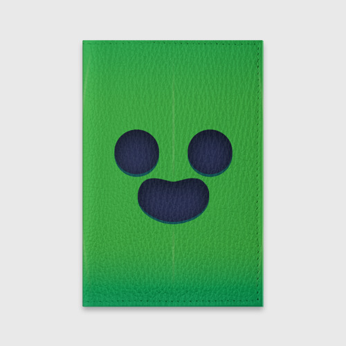 Обложка для паспорта матовая кожа с принтом Спайк — образ из Brawl Stars, вид спереди №1