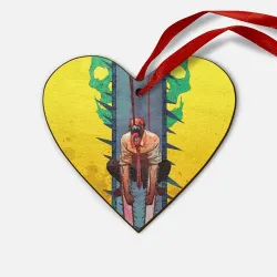 Деревянная игрушка Сердце Chainsaw Man - Дэндзи