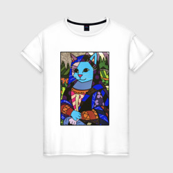 Женская футболка хлопок Ромеро Бритто Mona Cat