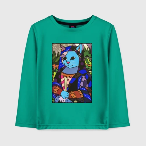 Детский лонгслив хлопок Ромеро Бритто Mona Cat