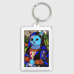 Брелок прямоугольный 35*50 Ромеро Бритто Mona Cat