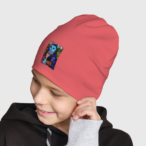 Детская шапка демисезонная Ромеро Бритто Mona Cat, цвет коралловый - фото 4