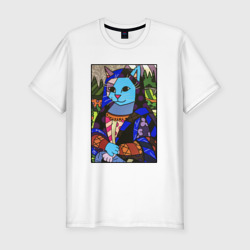 Мужская футболка хлопок Slim Ромеро Бритто Mona Cat