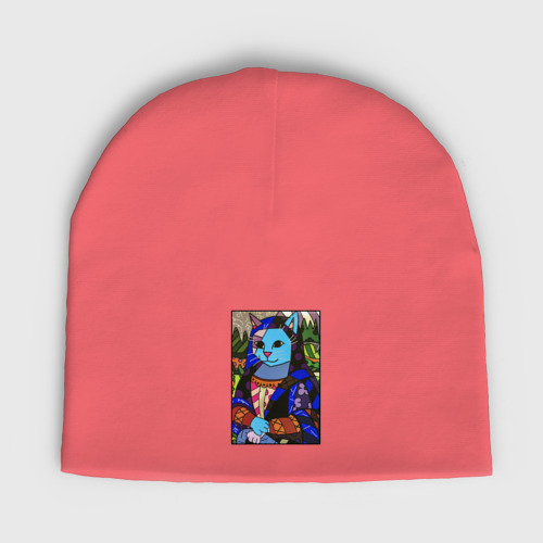 Детская шапка демисезонная Ромеро Бритто Mona Cat, цвет коралловый
