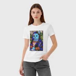Женская футболка хлопок Ромеро Бритто Mona Cat - фото 2
