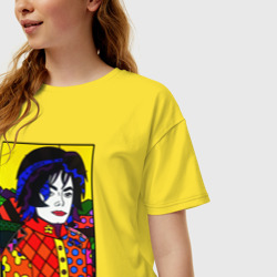 Женская футболка хлопок Oversize Ромеро Бритто Майкл Джексон - фото 2
