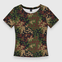 Женская футболка 3D Slim Военный Камуфляж Military