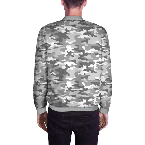 Мужской бомбер 3D Серый Военный Камуфляж, цвет меланж - фото 4