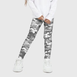 Детские леггинсы 3D Серый Военный Камуфляж - фото 2