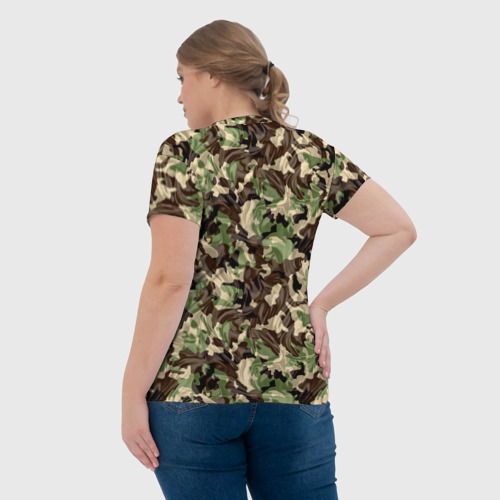 Женская футболка 3D Мятый Камуфляж, цвет 3D печать - фото 7