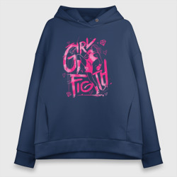 Женское худи Oversize хлопок Girl figth женская драка