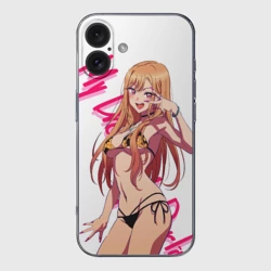 Чехол для iPhone 16 силиконовый с защитой камеры Эта фарфоровая кукла влюбилась Китагава Марин My Dress-Up Darling