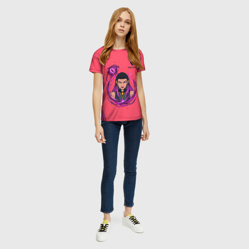 Женская футболка 3D с принтом Рейна арт, вид сбоку #3
