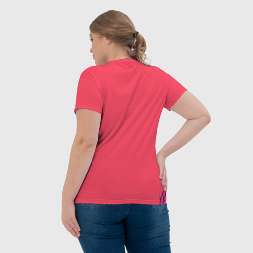 Женская футболка 3D с принтом Рейна арт, вид сзади #2